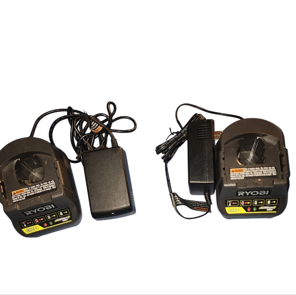 2 Barely Used Ryobi P118B 18V Battery Chargers
